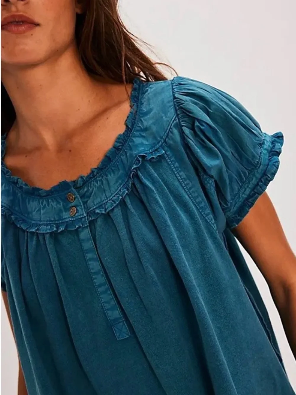 Free people muse tunic size medium teal